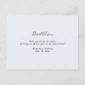 carte demoiselle d'honneur florale pastel serez-vo (Dos)