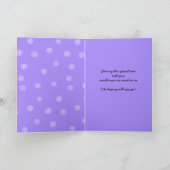 Carte Demoiselle d'Honneur points violets peints (Intérieur)