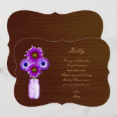 Carte Demoiselle d'Honneur Pot en Matière Jar Maso (Devant / Derrière)