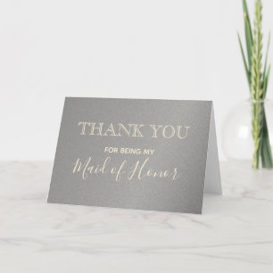 Carte Demoiselle d'Honneur Remerciements de Mariage
