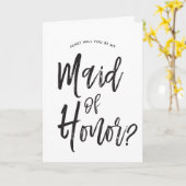 Carte Demoiselle d'honneur | Style de script Mariage per (Fleur jaune)