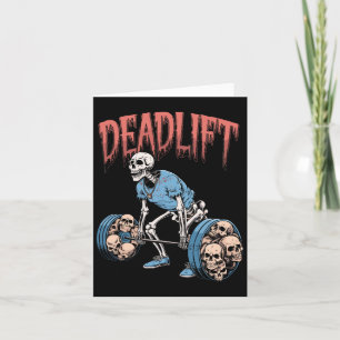 Carte Démontage Skull Skeleton Exercice Powerlifting Gym