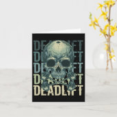Carte Démontage Skull Skeleton Exercice Powerlifting Gym (Fleur jaune)