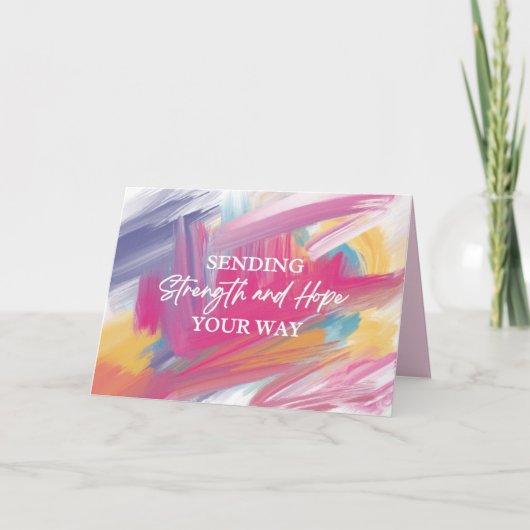 Carte d'empathie pour le cancer et le patient mala (Devant)