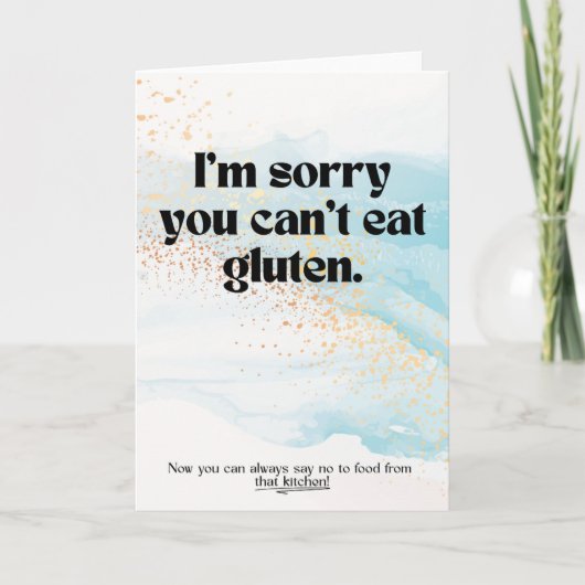 Carte d'empathie sans gluten pour la maladie coeli (Devant)