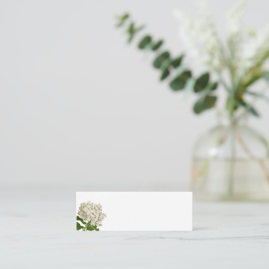 Carte d'emplacement blanche souple Hydrangea (Debout devant)