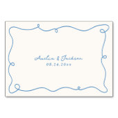 Carte d'emplacement bleu clair à main blanche (Dos)