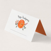Carte d'emplacement de Thanksgiving Citrouille Aqu