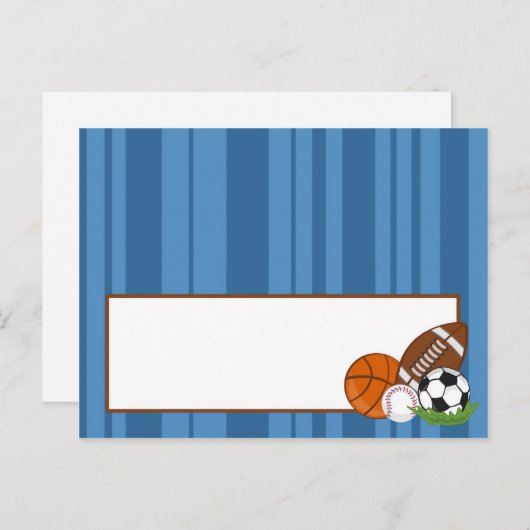 Carte d'emplacement inscriptible bleu étoile (Devant / Derrière)