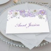 Carte d'emplacement plat pour les fleurs Lilac aqu