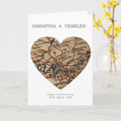 Carte d'emplacement spécial mariage Anniversaire (Fleur jaune)