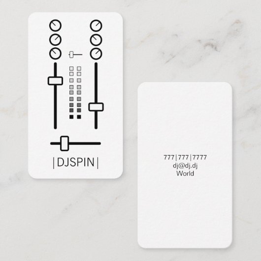 Carte d'emploi DJ (Devant / Derrière)