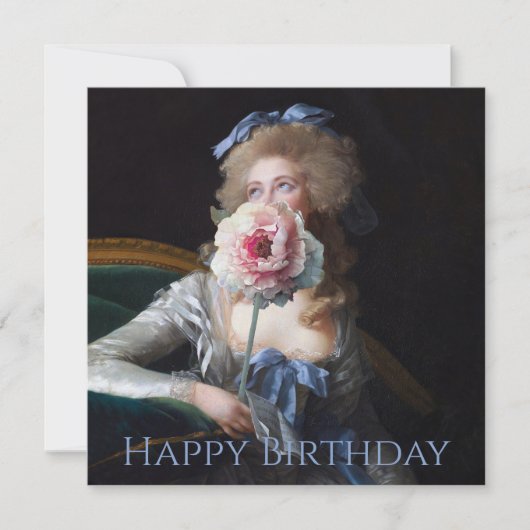 Carte Demure avec Pink Peony Joyeux anniversaire (Devant)