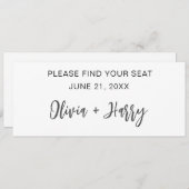 Carte d'en-tête de table de mariage minimal modern (Devant / Derrière)