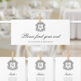 Carte d'en-tête de tableau de Mariage de crête Mon