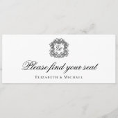 Carte d'en-tête de tableau de Mariage de crête Mon (Devant)