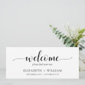 Carte d'en-tête du Mariage de bienvenue du script (Debout devant)