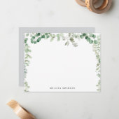 carte d'encadré vert eucalyptus (Devant/Arrière en situation)