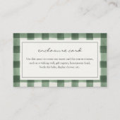 Carte d'encart à carreaux Green Buffalo (Devant)