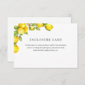 Carte d'encart au citron (Devant / Derrière)