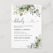 Carte d'encart de mariage à la verdure (Devant)