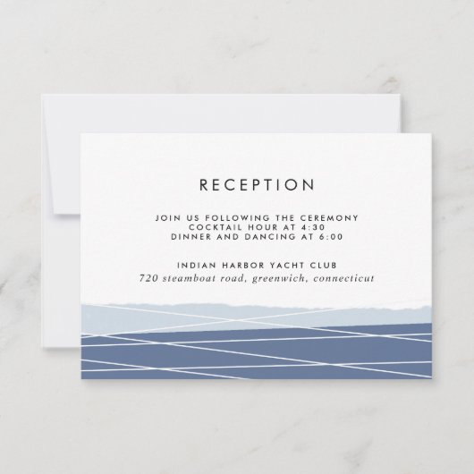 Carte d'encart de réception de linéation | Slate (Devant)