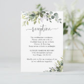 Carte d'encart de réception de mariage Eucalyptus  (Debout devant)