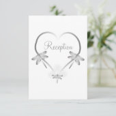 Carte d'encart de réception de mariage Libellule a (Debout devant)