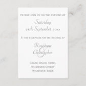 Carte d'encart de réception de mariage Libellule a (Dos)