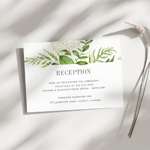 Carte d'encart de réception de mariage Wild Meadow