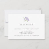 Carte d'encart de réception Petite Bouquet | Lilas (Devant)