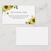 Carte d'encart de tournesol Meant to Bee (Devant / Derrière)