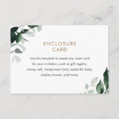 Carte d'encart de verdure de MAREE, Carte d'insert (Devant)