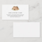 Carte d'encart pour Baby Shower Animaux de la Forê (Devant / Derrière)