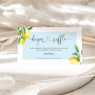 Carte d'encastrement de billet au citron bleu