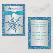 Carte d'enceinte Aqua, Argent, Flèche de neige ble (Devant / Derrière)