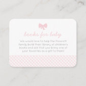 Carte d'enceinte de douche rose en vichy (Devant)