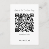 Carte d'enceinte de mariage élégante pour le blush (Dos)