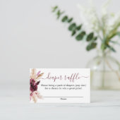 Carte d'enceinte de tombola de baby shower de Bour (Debout devant)