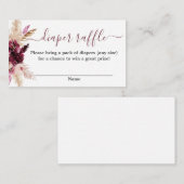 Carte d'enceinte de tombola de baby shower de Bour (Devant / Derrière)