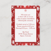 Carte d'enceinte des flocons rouges et blancs (Dos)