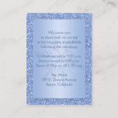 Carte d'enceinte du flocon de neige bleu glace (Dos)