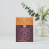 Carte d'enceinte florale pourpre et tangerine (Debout devant)