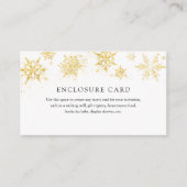 Carte d'enceinte Gold Snowflake d'hiver (Devant)