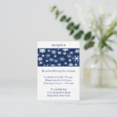 Carte d'enceinte marine et blanche Snowflakes (Debout devant)