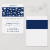 Carte d'enceinte marine et blanche Snowflakes (Devant / Derrière)