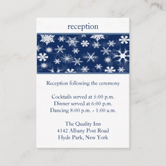 Carte d'enceinte marine et blanche Snowflakes (Devant)