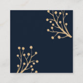 Carte d'enceinte RSVP marine et or Elegant mariage (Dos)