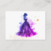 Carte d'enceinte violette gothique Glam Quince (Dos)