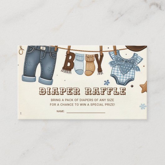 Carte d'enclos de billets de tirage de couches (Devant)